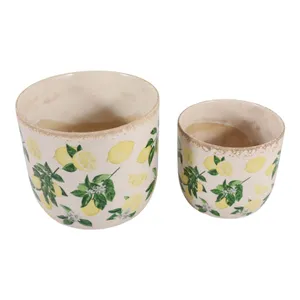 CHLOE SET OF 2 YELLOW PLANTER 7 (IN) 6