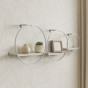 GAIGESTONE SET OF 3 SILVER WALL SHELF 8 (IN) 10