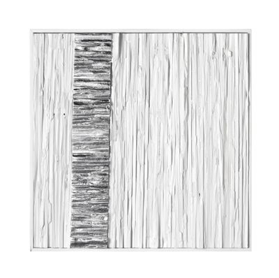 Stripe Wood I Dimensional Wall Art - White