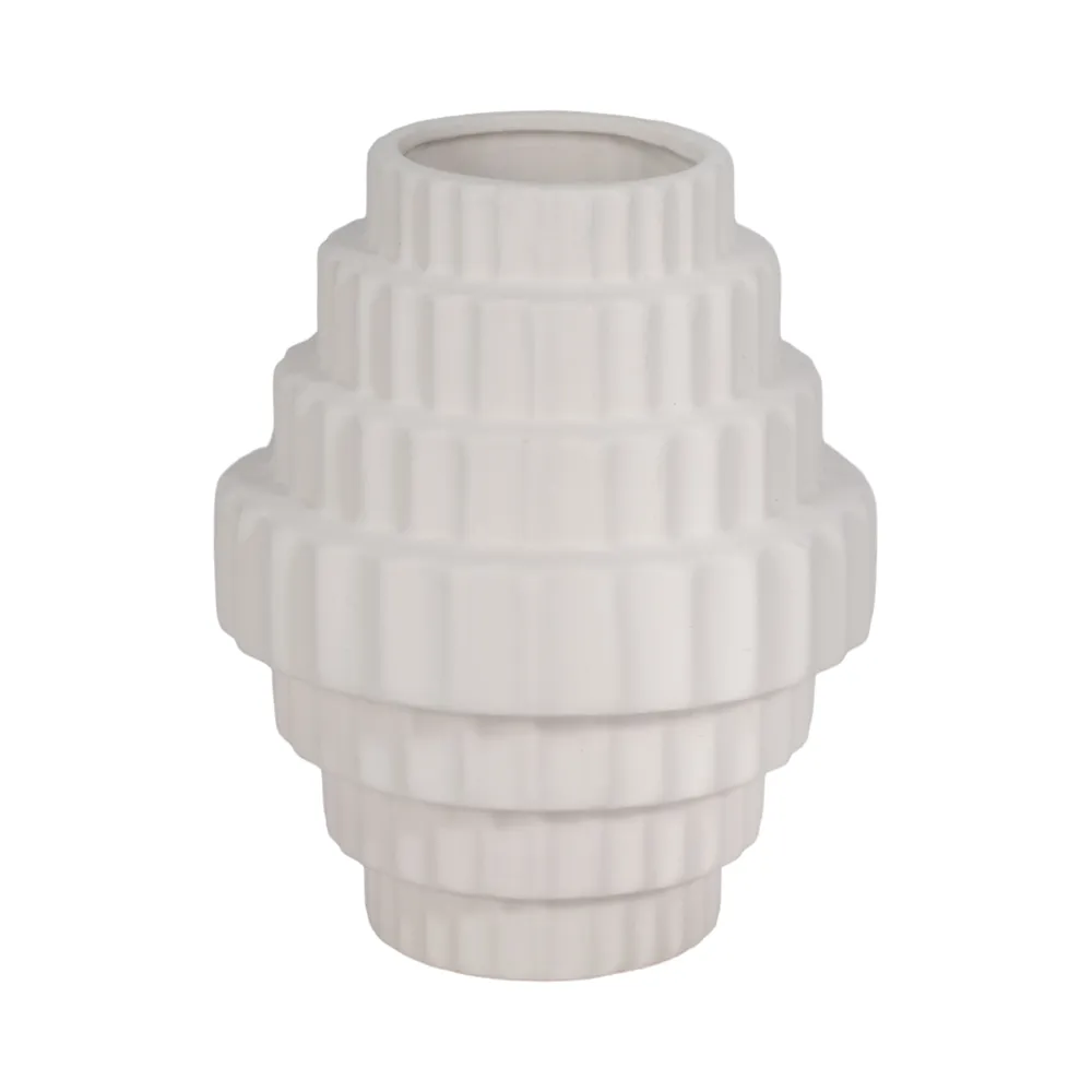 HEDLEYLAKE WHITE VASE 8 (IN)