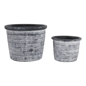 KENDALLWICK SET OF 2 BLUE PLANTER 9 (IN) 1
