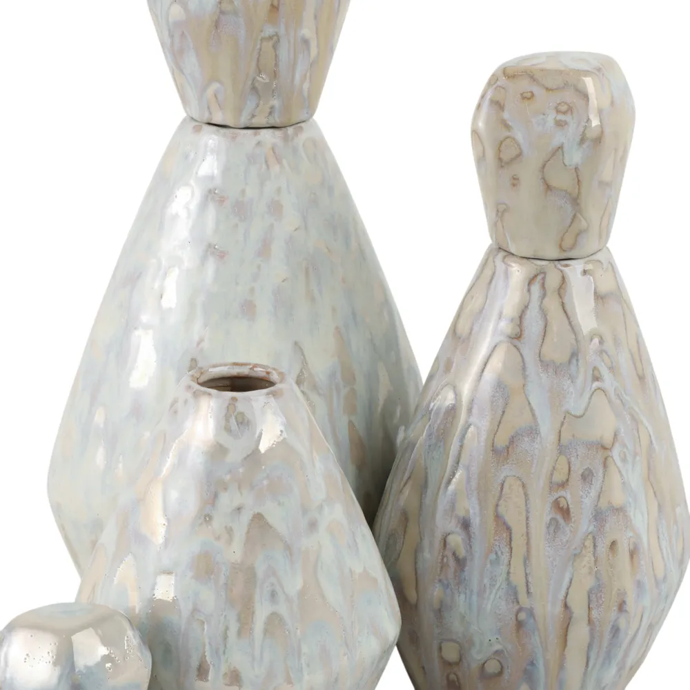 GIFFORDCLIFF SET OF 3 GRAY VASES 13 (IN)