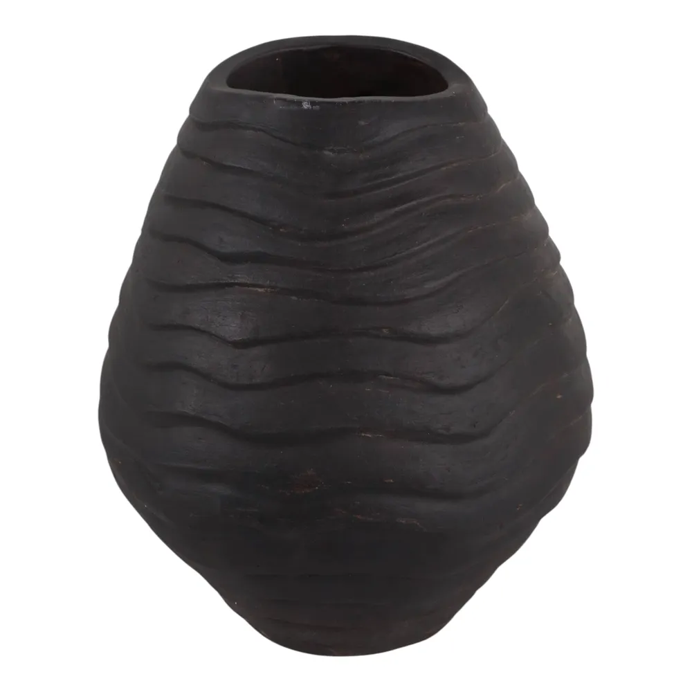 HAVENOAK BLACK VASE 14 (IN)