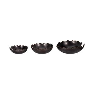 BRENTONSTONE SET OF 3 BLACK BOWLS 6 (IN) 1