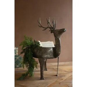 Rustic Metal Reindeer Planter 1