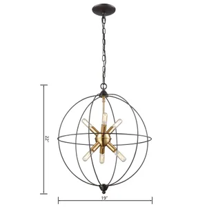 Loftin 19'' Wide 6-Light Chandelier - Oil Rubbed Bronze 2