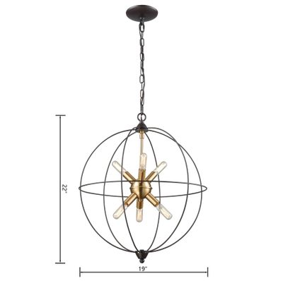 Loftin 19″ Wide 6-Light Chandelier - Oil Rubbed Bronze