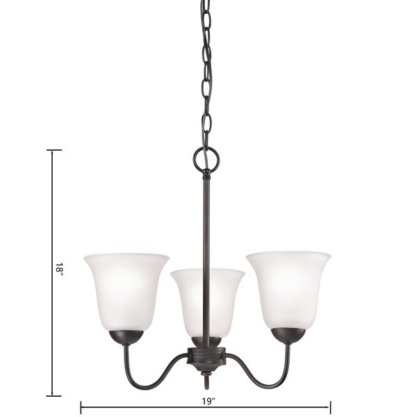 Conway 19'' Wide 3-Light Chandelier - Oil Rubbed Bronze
