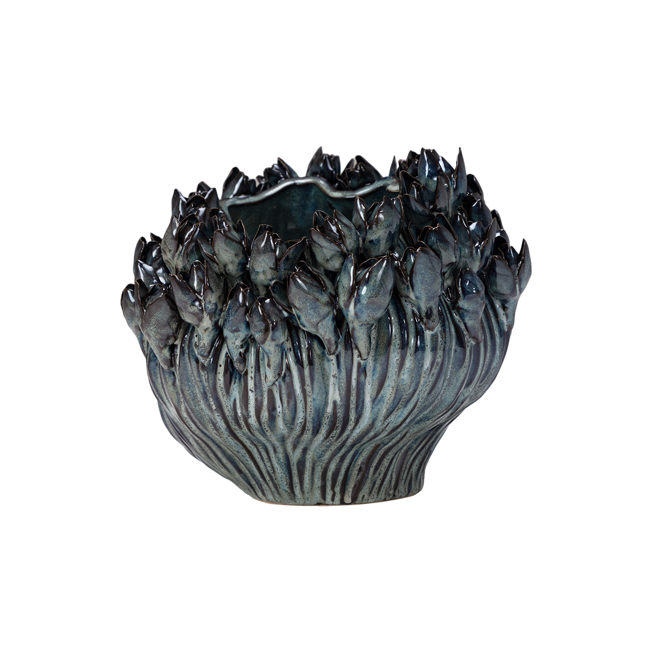 Arlen Azure Short Vase 3