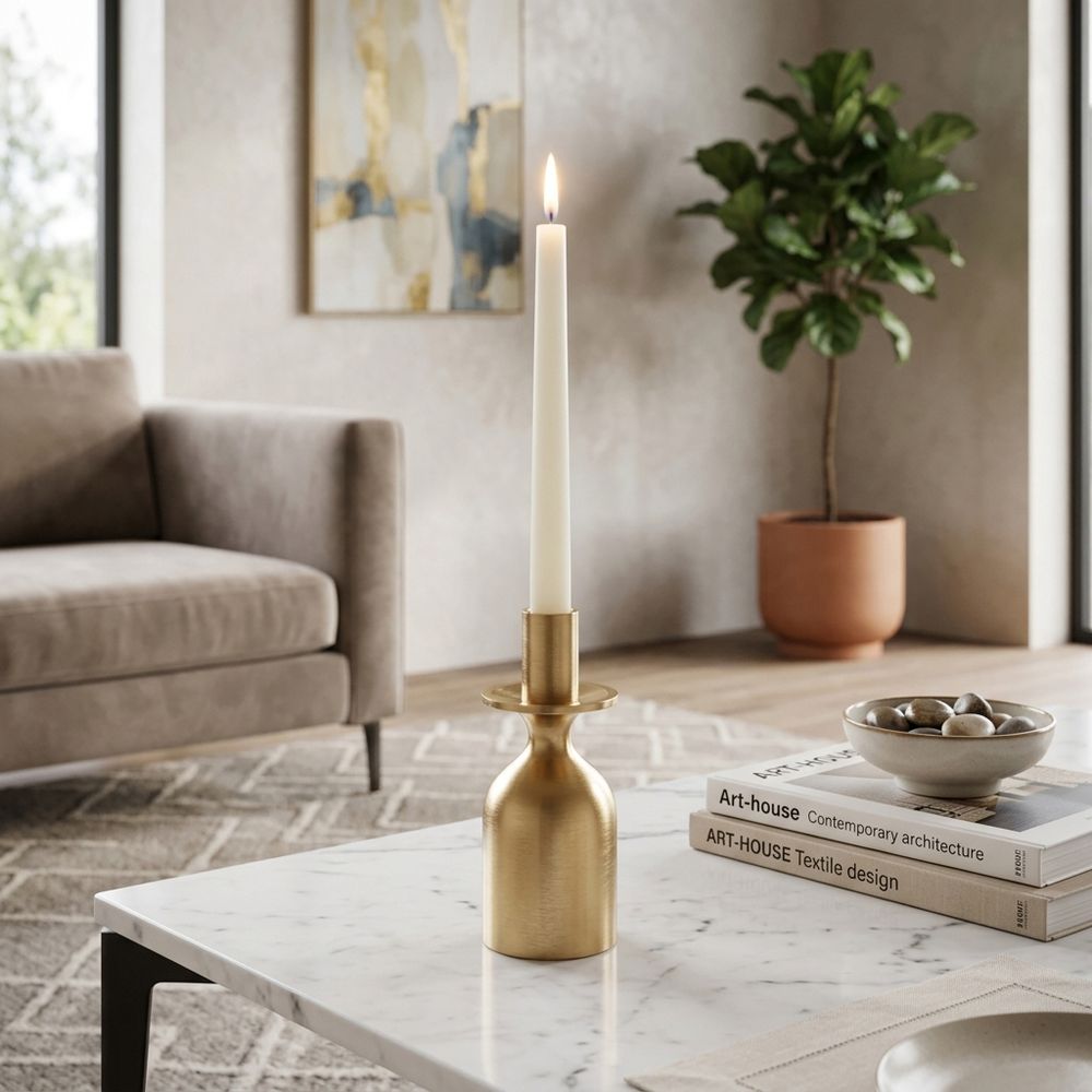 KIRBYWICK GOLD CANDLE HOLDER 7 (IN)