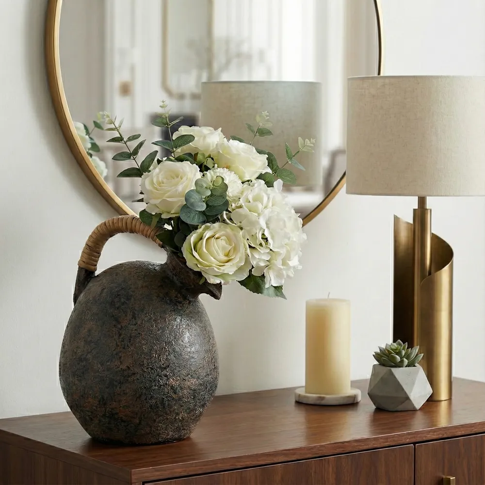 FINNCLIFF GRAY VASE 12 (IN)
