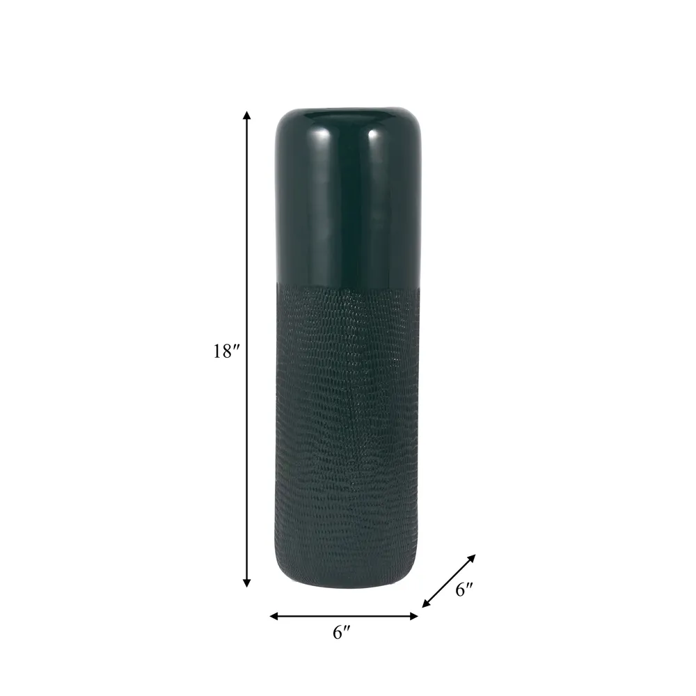 BECKHAVEN GREEN VASE 18 (IN)