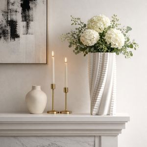 CALDERFIELD IVORY VASE 15 (IN) 12