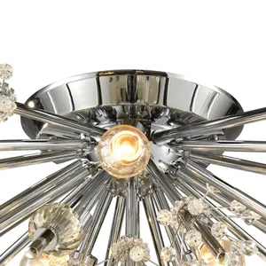 Starburst 26'' Wide 8-Light Semi Flush Mount - Polished Chrome 3