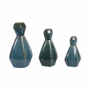 GIFFORDCLIFF SET OF 3 BLUE VASES 13 (IN) 3