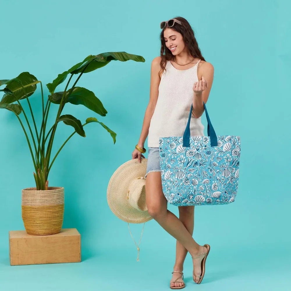 Sea Life Canvas Carryall Tote Bag