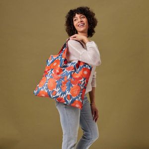 Icelandic Poppies  blu Reusable Shopping Bag 3