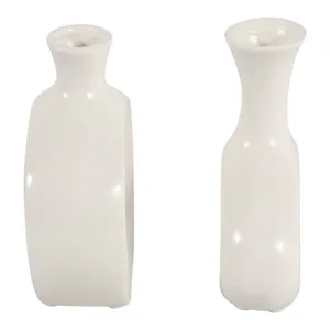 AXELTON SET OF 2 IVORY VASES 7 (IN) 7