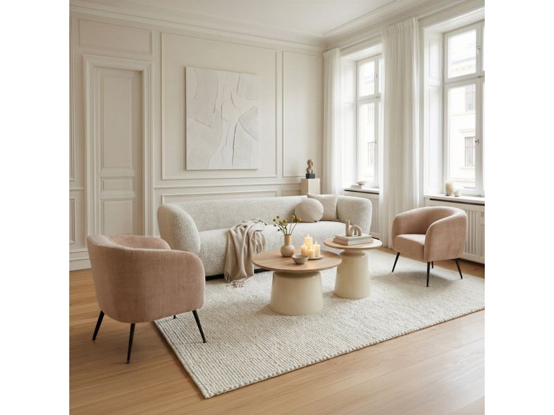 Lireen Coffee Table Set Natural & Ivory 8