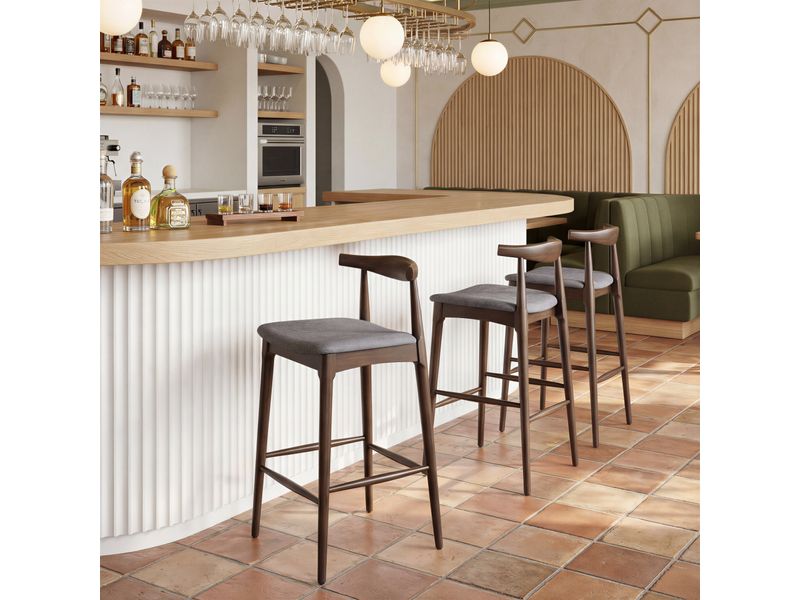 Tuzka Barstool Gray & Espresso 2