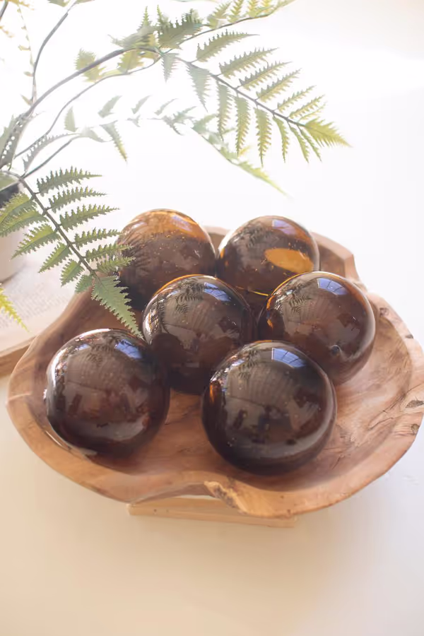 Recycled Amber Glass Ball