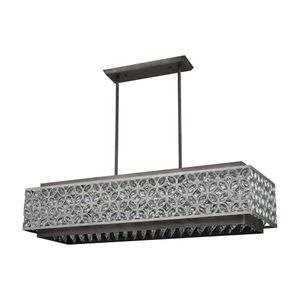 Rosslyn 40'' Wide 8-Light Linear Chandelier - Weathered Zinc 6