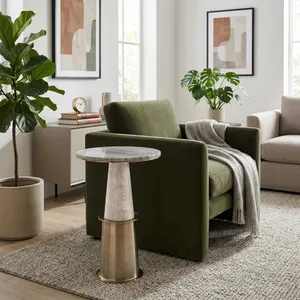 NADIARIDGE WHITE TABLE 22 (IN) 2