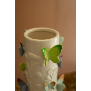 Ceramic Vase with Colorful Butterflies 6