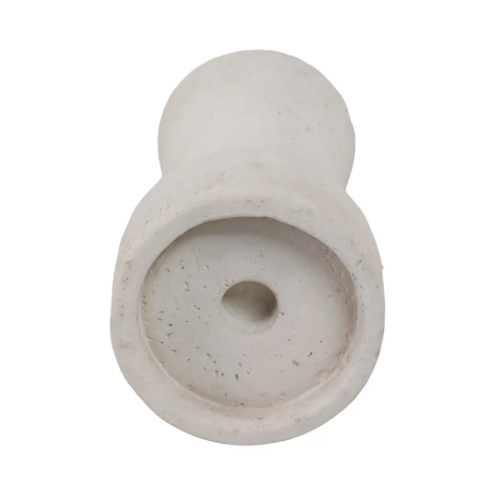 CARLIN WHITE CANDLE HOLDER 8 (IN)