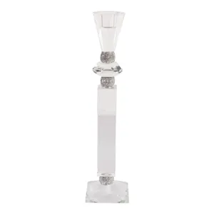 GRANLEYSHAW CLEAR CANDLE HOLDER 12 (IN) 4