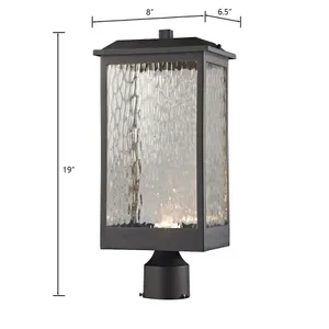 Newcastle 19'' High 1-Light Outdoor Post Light - Textured Matte Black 2