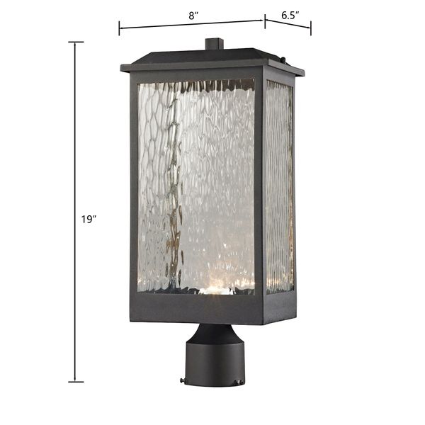 Newcastle 19'' High 1-Light Outdoor Post Light - Textured Matte Black