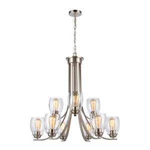 Calistoga 30.5'' Wide 9-Light Chandelier - Brushed Nickel 1