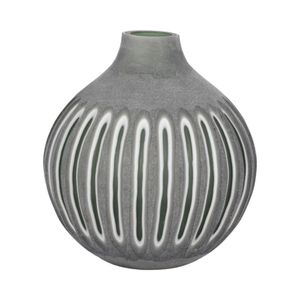 HAMDENSIDE GREEN GLASS VASE 12 (IN) 4