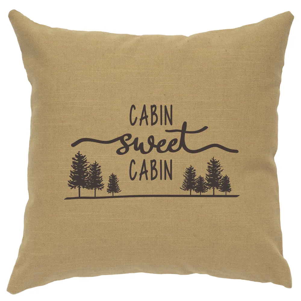 Image Pillow - Sweet Cabin - Linen Straw