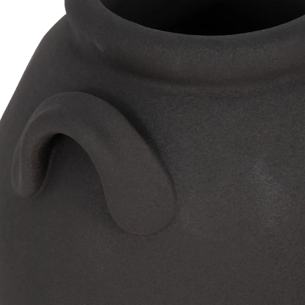 GLOVERMILL BLACK VASE 7 (IN)