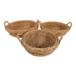 THEADALE SET OF 3 BROWN TRAY 8 (IN) 6