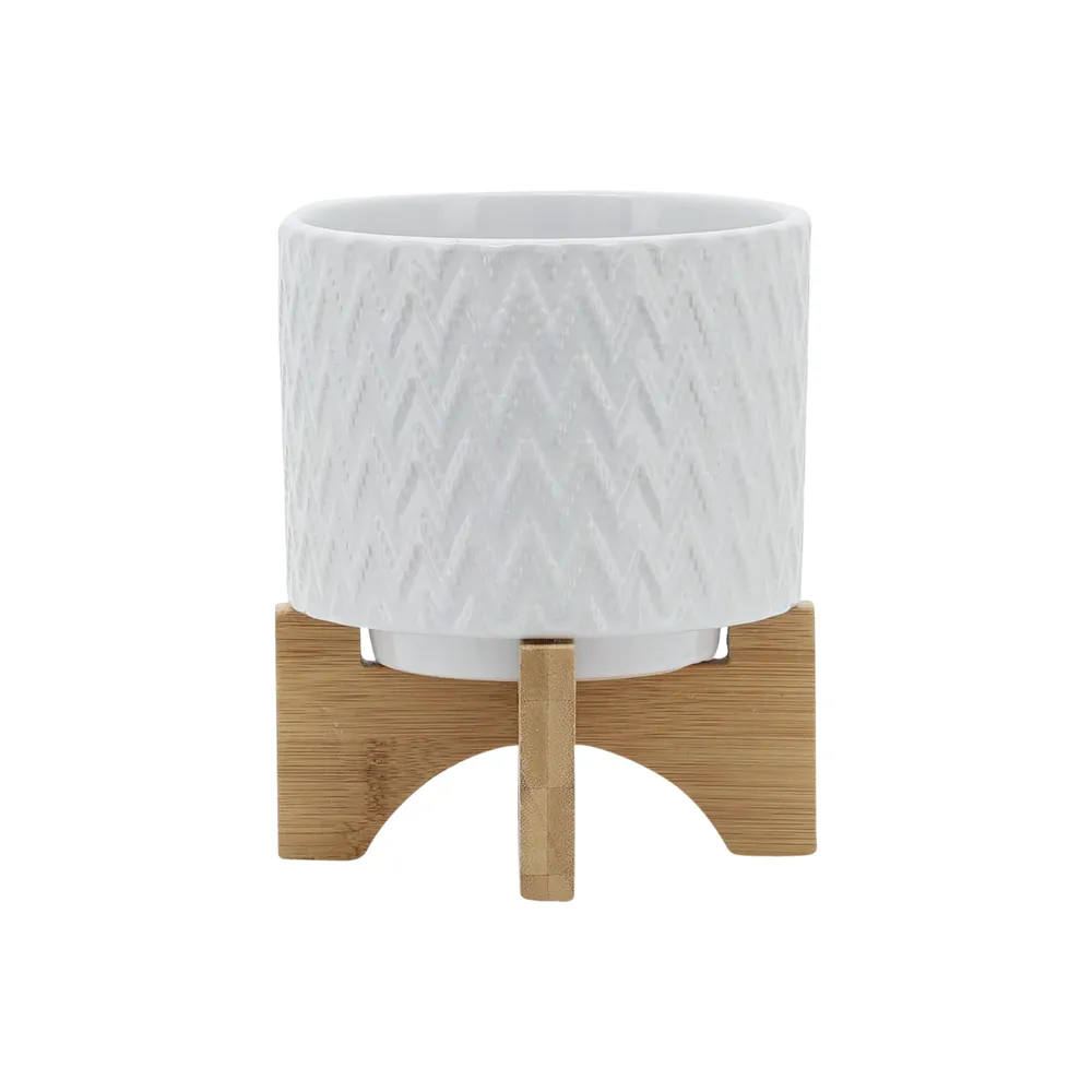 DOYLETON WHITE PLANTER 8 (IN)