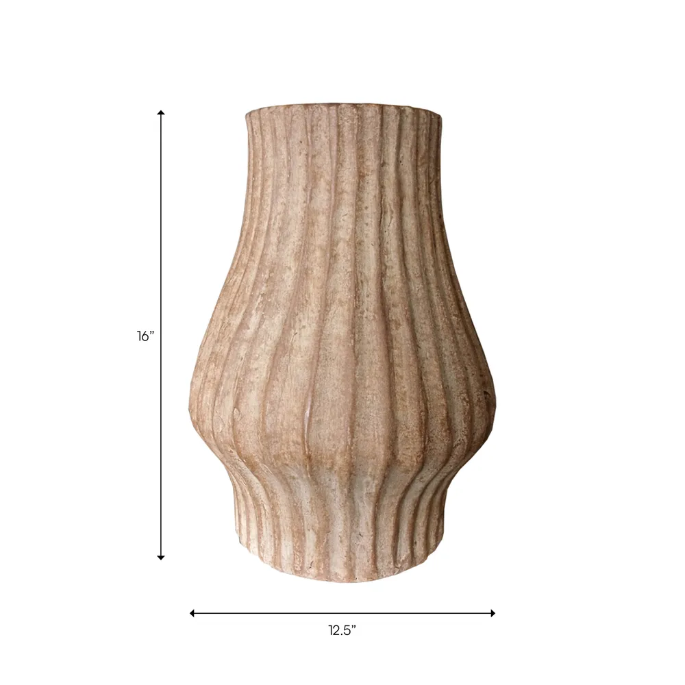 FALTONLAKE BROWN VASE 16 (IN)