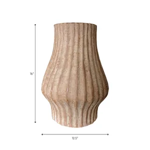 FALTONLAKE BROWN VASE 16 (IN) 8