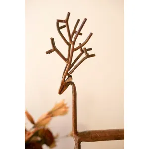 Set of 2 Forged-Iron Deer 2