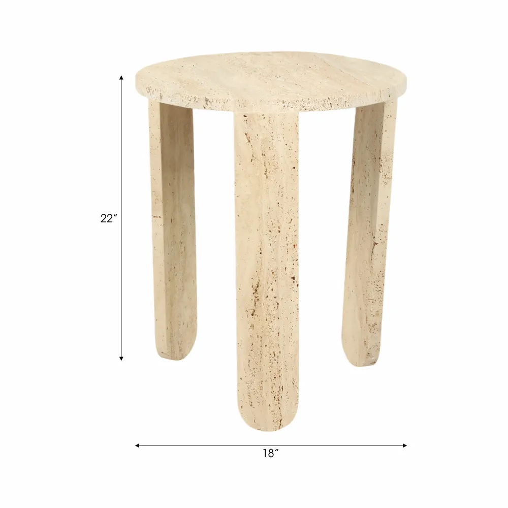 DUNLAPFORD IVORY TABLE 22 (IN)