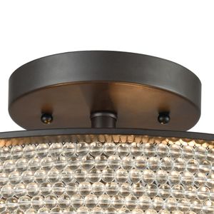 Glass Beads 16'' Wide 3-Light Semi Flush Mount - Oil Rubbed Bronze 3