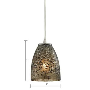 Fissure 5'' Wide 1-Light Mini Pendant - Satin Nickel 2