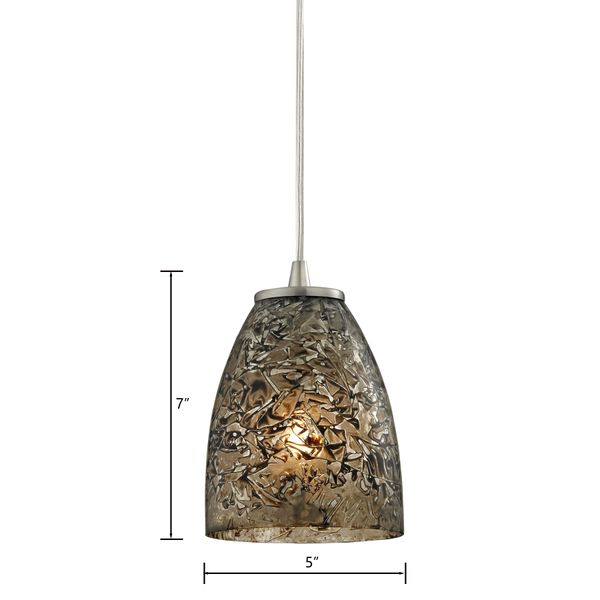Fissure 5'' Wide 1-Light Mini Pendant - Satin Nickel