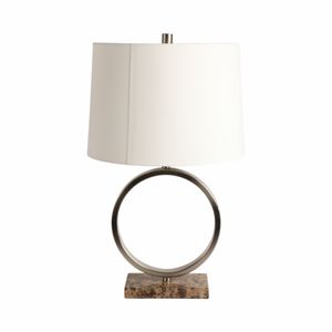 24" NASHIK METAL AND MARBLE TABLE LAMP 6