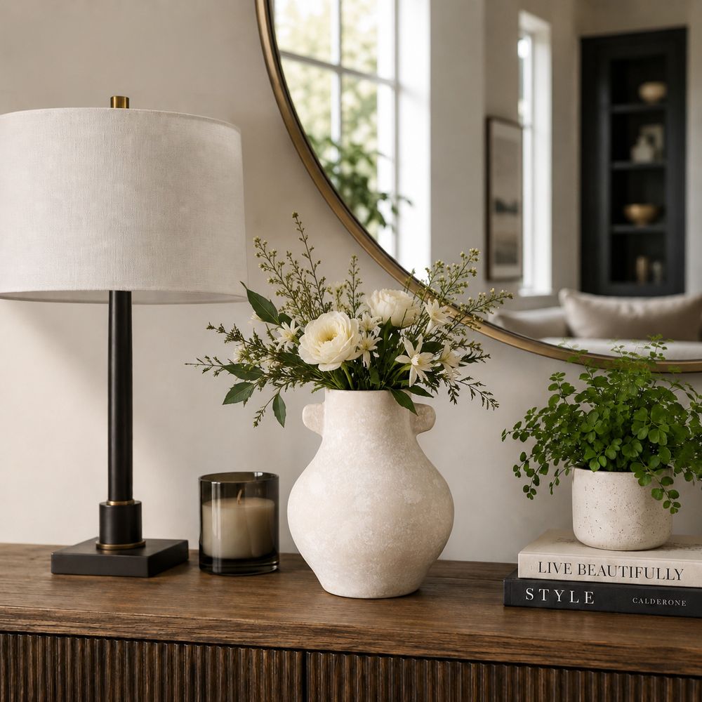 REXVALE IVORY VASE 10 (IN)