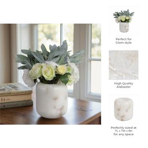 ALCOTTWELL WHITE VASE 8 (IN) 9
