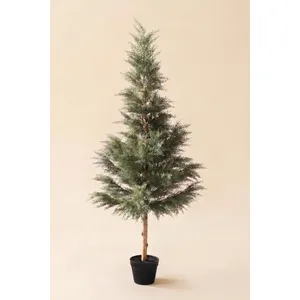 Artificial Cypress Tree In Plastic Pot 2
