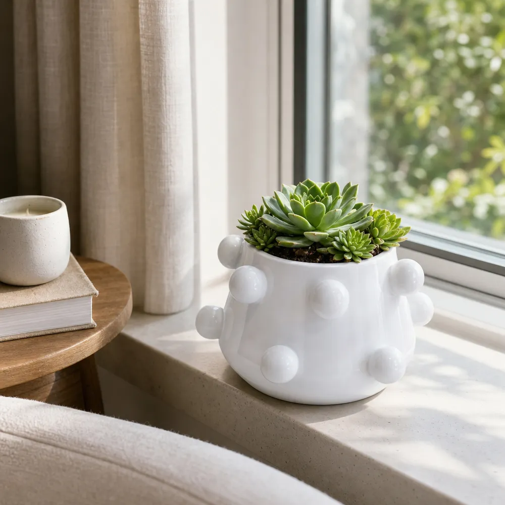 NELSONHAM WHITE PLANTER 5 (IN)